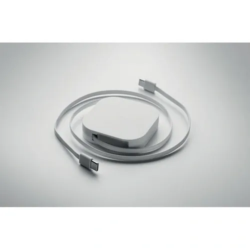 Cable de carga retráctil 100 W con soporte personalizable ref MO2924 - Blanco 5