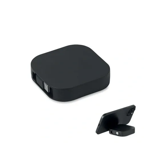 Cable de carga retráctil 100 W con soporte personalizable ref MO2924 - Negro