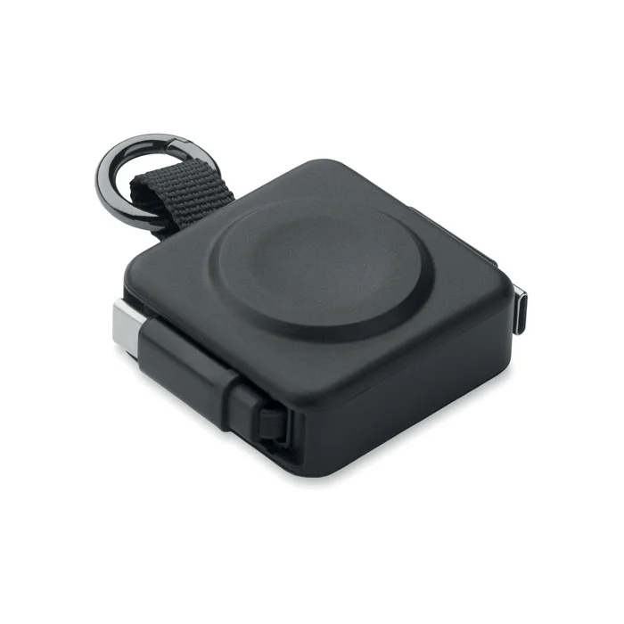 Cable USB-C retráctil de 100 W Skilful ref mo3145 - Back Negro