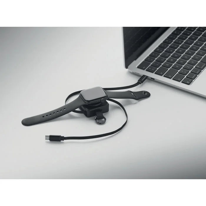 Cable USB-C retráctil de 100 W Skilful ref mo3145 - Negro Side