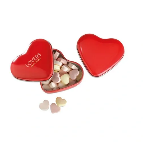 Caja de caramelos en forma de corazón de aluminio ref MO7234 - Printed Rojo