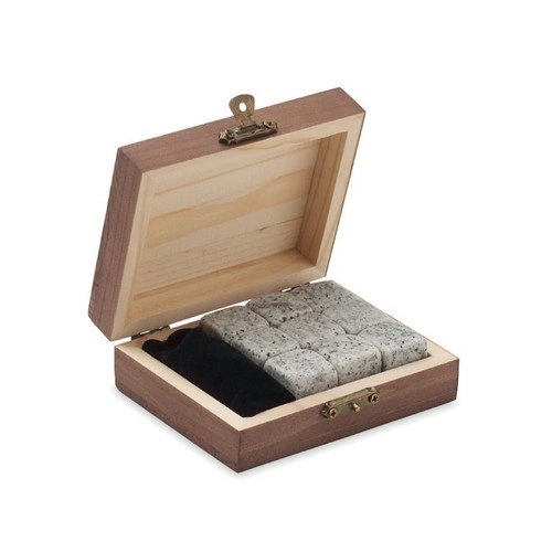 Piedras Enfriadoras Reutilizables en Caja de Madera ref MO2620