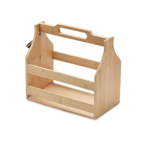 Caja de bambú para 6 botellas con abridor metálico ref MO2110 - Back Madera