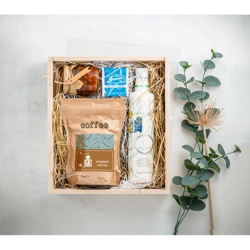 Caja de contrachapado con tapa deslizante acrílica ref 94945