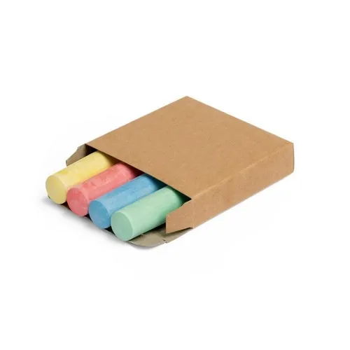 Caja de papel craft con tizas de colores ref 91940 - Natural 01