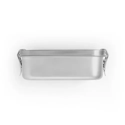 Caja hermética de acero inoxidable con hebillas de seguridad ref 94277 - Cromado Satinado 03