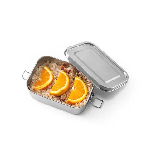 Caja hermética de acero inoxidable con hebillas de seguridad ref 94277 - Cromado Satinado 05