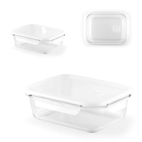 Caja hermética de vidrio borosilicato apta para microondas ref 94347