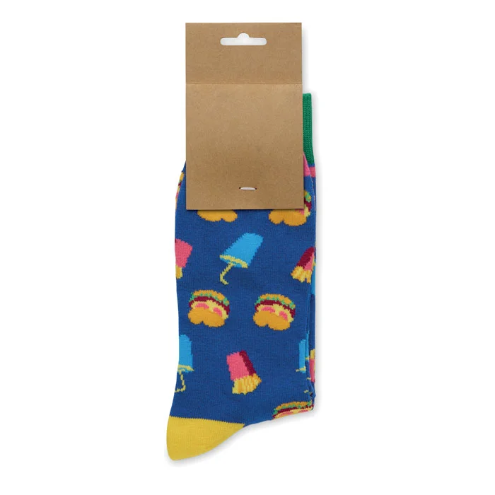 Calcetines estampados Funny talla L personalizables ref mo3101 - Azul Royal 00