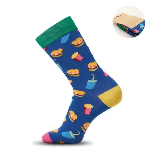 Calcetines estampados Funny talla L personalizables ref mo3101 - Azul Royal