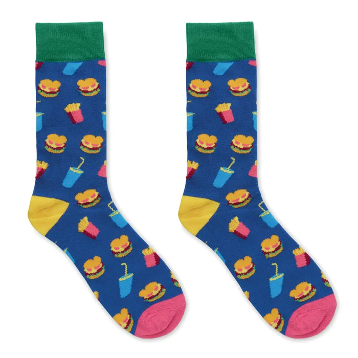 Calcetines estampados Funny talla L personalizables ref mo3101 - Back Azul Royal