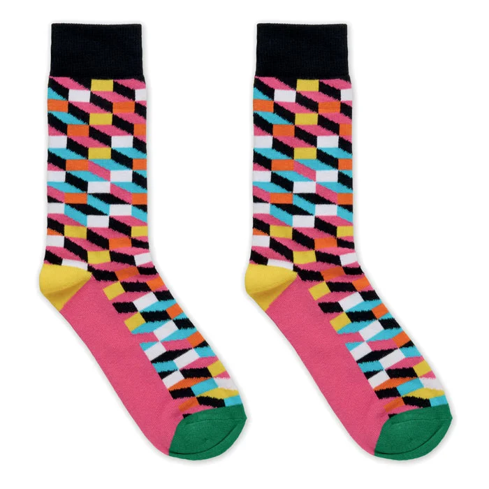 Calcetines estampados Funny talla L personalizables ref mo3101 - Back Fucsia
