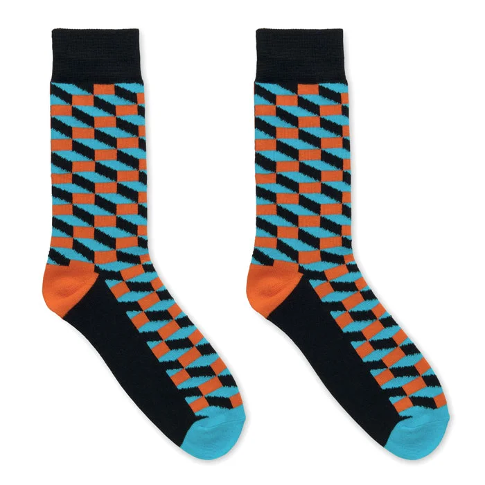 Calcetines estampados Funny talla L personalizables ref mo3101 - Back Naranja