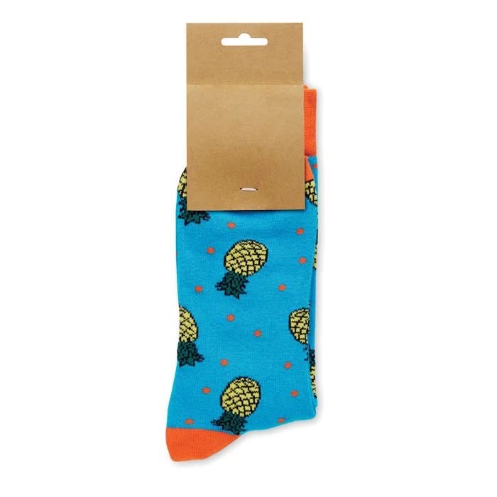Calcetines estampados Funny talla L personalizables ref mo3101 - Turquesa 00