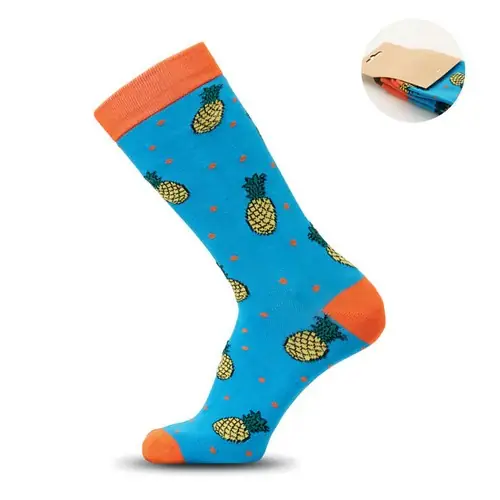 Calcetines estampados Funny talla L personalizables ref mo3101 - Turquesa