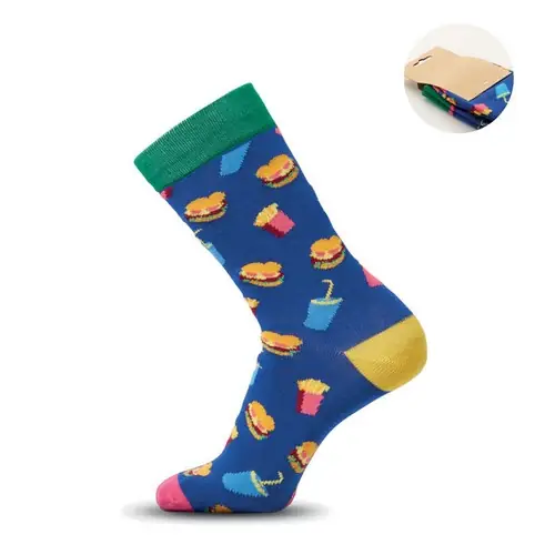 Calcetines estampados Funny talla M personalizables ref mo3100 - Azul Royal