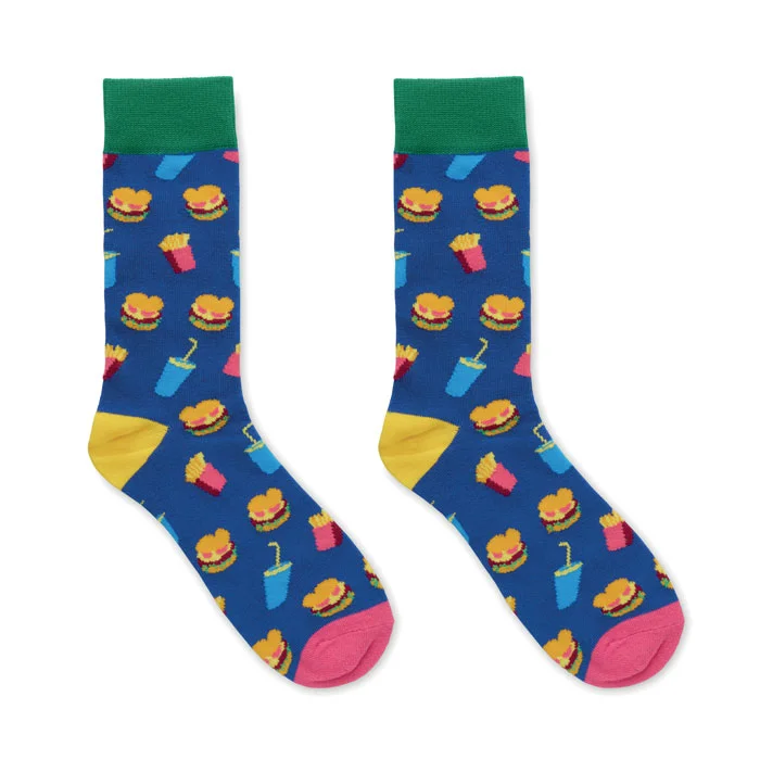 Calcetines estampados Funny talla M personalizables ref mo3100 - Back Azul Royal