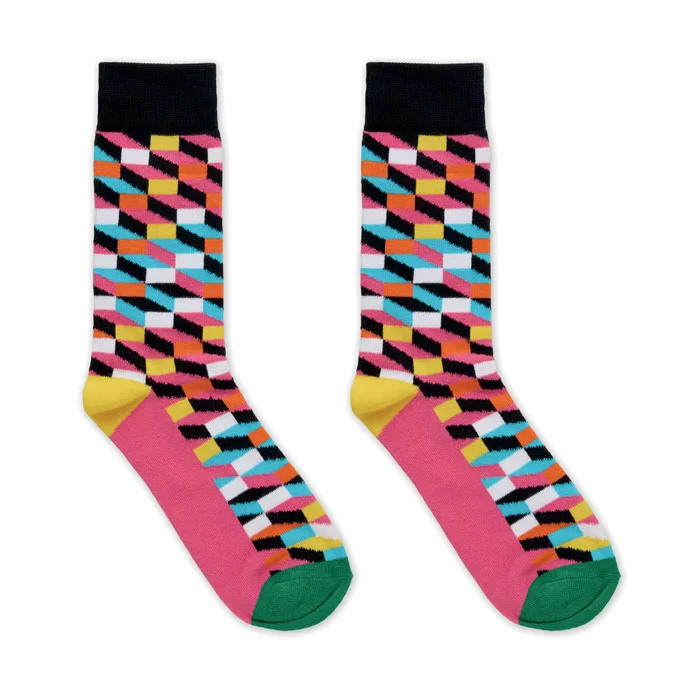 Calcetines estampados Funny talla M personalizables ref mo3100 - Back Fucsia