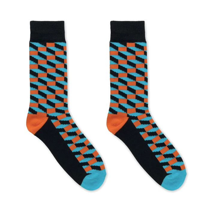 Calcetines estampados Funny talla M personalizables ref mo3100 - Back Naranja