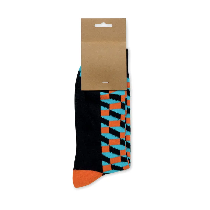 Calcetines estampados Funny talla M personalizables ref mo3100 - Naranja 00