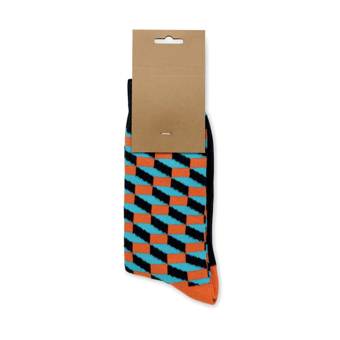 Calcetines estampados Funny talla M personalizables ref mo3100 - Naranja Abierta