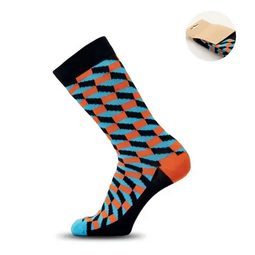 Calcetines estampados Funny talla M personalizables ref mo3100 - Naranja