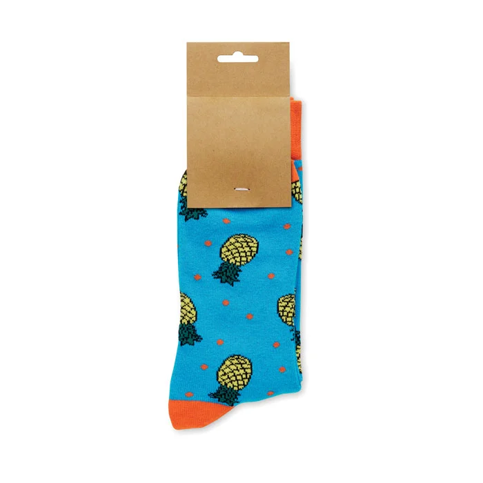 Calcetines estampados Funny talla M personalizables ref mo3100 - Turquesa 00