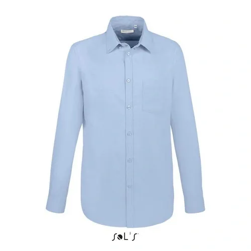 Camisa de Oxford de manga larga para vestuario corporativo ref S02920 - Azul Cielo