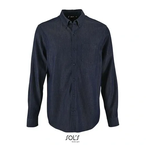 Camisa denim algodón manga larga para empresa ref S02100 - Brut Denim