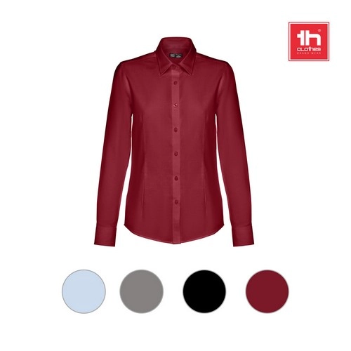 Camisa oxford entallada de manga larga para mujer ref 30154