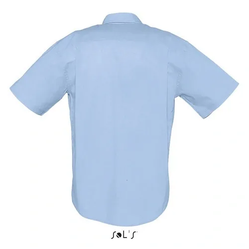 Camisa Oxford manga corta para empresas ref S16010 - Azul Cielo Back