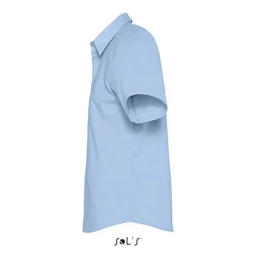 Camisa Oxford manga corta para empresas ref S16010 - Azul Cielo Side