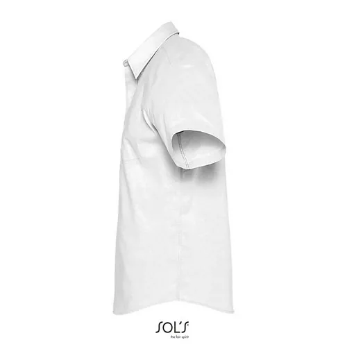 Camisa Oxford manga corta para empresas ref S16010 - Blanco Side