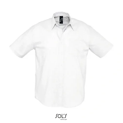 Camisa Oxford manga corta para empresas ref S16010 - Blanco
