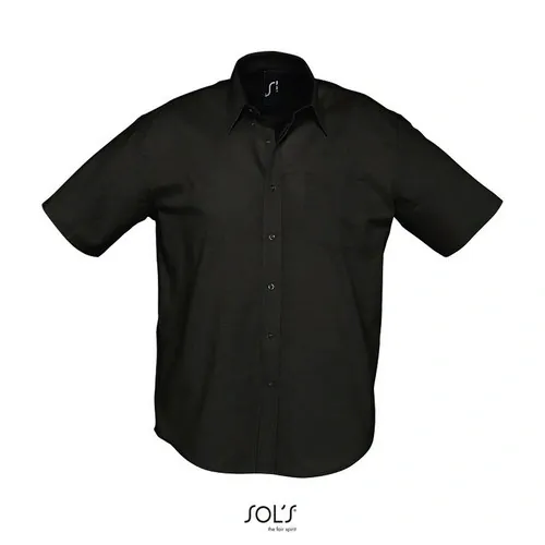 Camisa Oxford manga corta para empresas ref S16010 - Negro