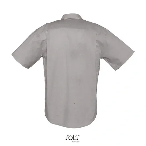 Camisa Oxford manga corta para empresas ref S16010 - Silver Plata Back