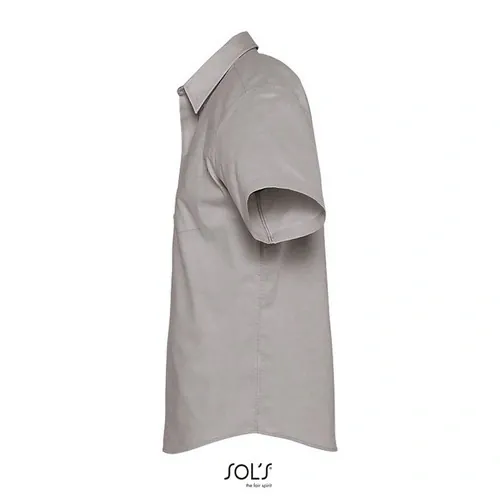Camisa Oxford manga corta para empresas ref S16010 - Silver Plata Side
