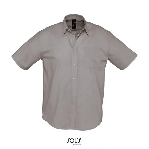 Camisa Oxford manga corta para empresas ref S16010 - Silver Plata