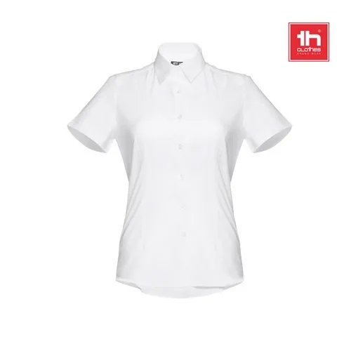 Camisa oxford mujer entallada con manga corta ref 30201