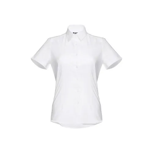 Camisa oxford mujer entallada con manga corta ref 30201