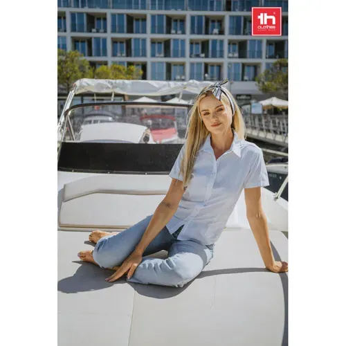 Camisa oxford mujer entallada con manga corta ref 30201