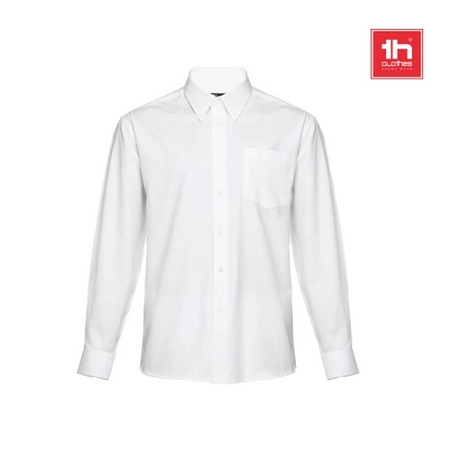 Camisa oxford unisex de manga larga con puños ajustables ref 30196