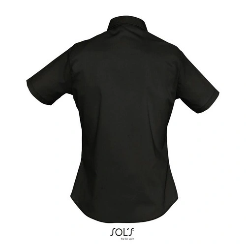 Camisa popelín manga corta para mujer con bolsillo ref S16070