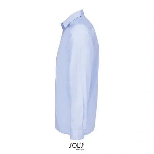 Camisa popelina manga larga reciclada para empresas ref S04770 - Azul Cielo Side