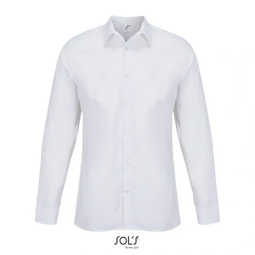 Camisa popelina manga larga reciclada para empresas ref S04770 - Blanco