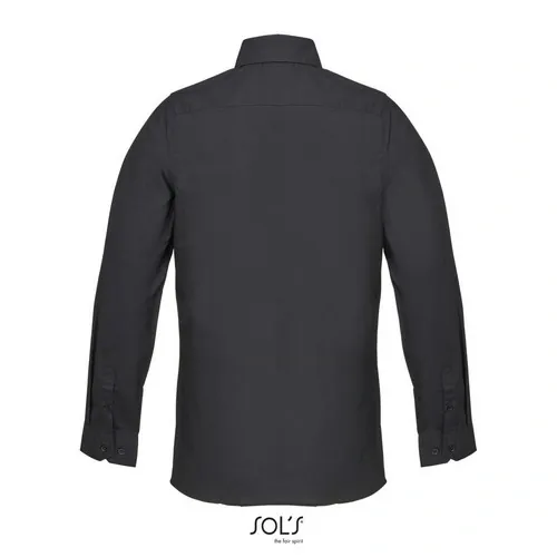 Camisa popelina manga larga reciclada para empresas ref S04770 - Negro Back