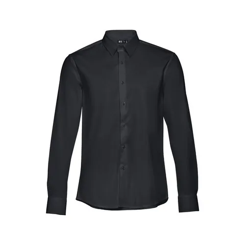 Camisa popelina unisex de manga larga con puños ajustables ref 30151 - Negro