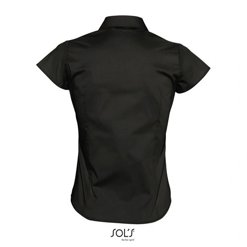 Camisa stretch manga corta para mujer algodón y elastano ref S17020