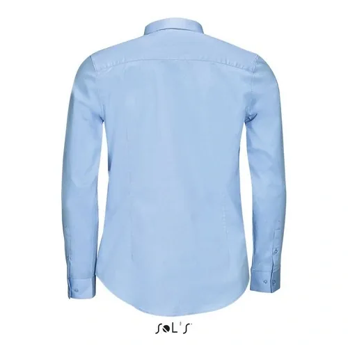 Camisa stretch manga larga fácil cuidado ref S01426 - Azul Claro Back