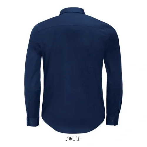 Camisa stretch manga larga fácil cuidado ref S01426 - Azul Oscuro Back
